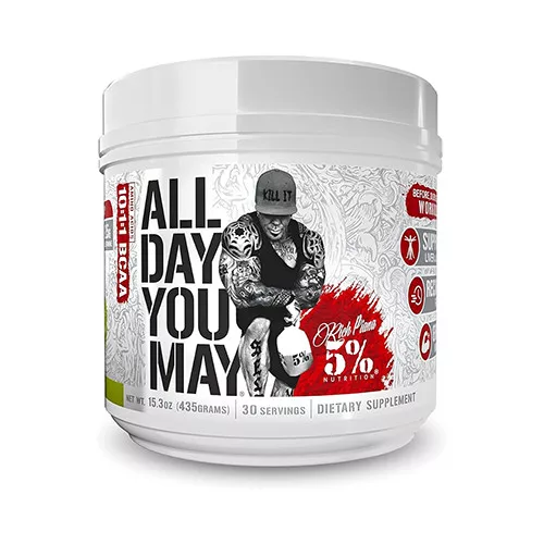5% Nutrition AllDayYouMay Caffeinated - Legendary Series - BCAA por 456 g
