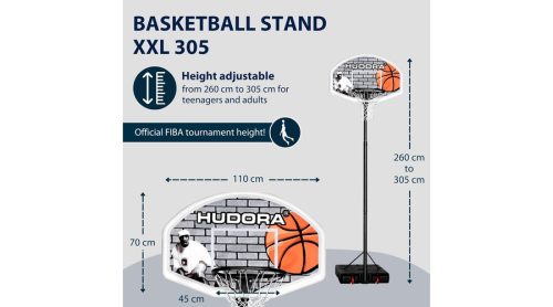 S-Sport Kosárlabda állvány HUDORA XXL 305