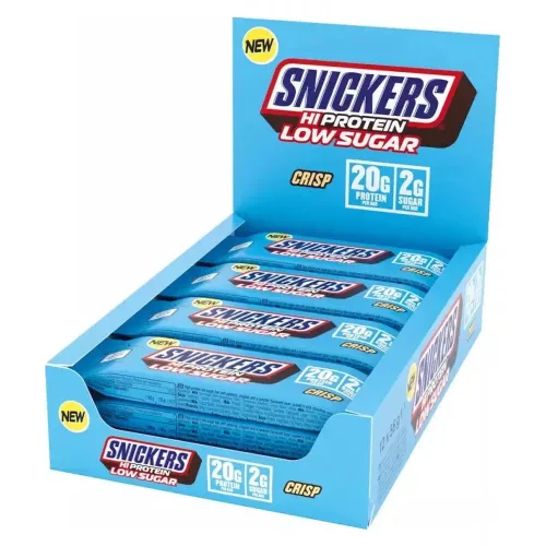 S&M Karton HiProtein Bar 12x55g SNICKERS LOW SUGAR CRISP
