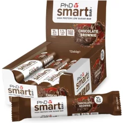   PhD Nutrition Karton Smart Bar 12x64g Chocolate Brownie (Csokoládé Brownie)