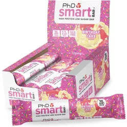   PhD Nutrition Karton Smart Bar 12x64g Birthday Cake (Születésnapi Torta)