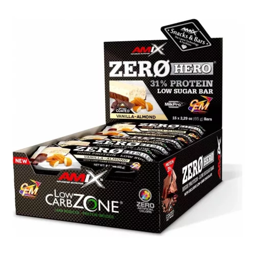 Amix Low-Carb ZeroHero 31% Protein Low Sugar Bar 15x65 g