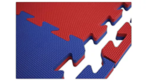 S-Sport Szegély 100x100x2cm puzzle tatamihoz LEE piros-kék