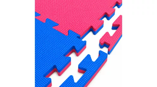 S-Sport Szegély 100x100x4 cm puzzle tatamihoz LEE piros-kék