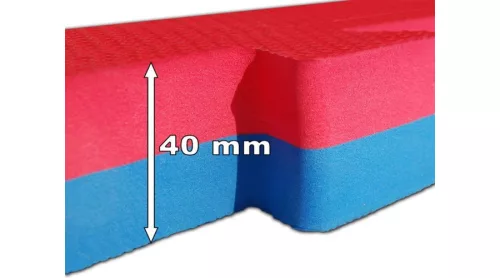 S-Sport Puzzle tatami sportszőnyeg 100x100x4 cm LEE piros-kék