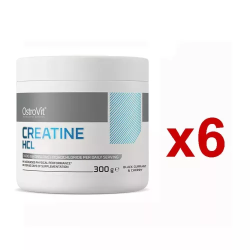 OstroVit Creatine HCl 6x300g Black Currant With Cherry (Fekete Ribizli Cseresznye)