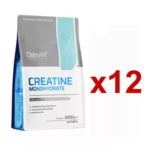 OstroVit Supreme Pure Creatine Monohydrate 12x1000g Unflavored (Ízesítetlen)