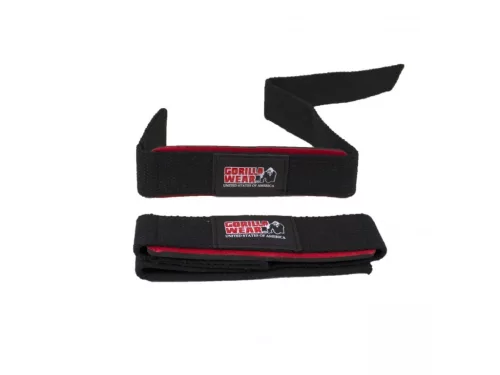Gorilla Wear Padded Lifting Straps – Fekete/piros