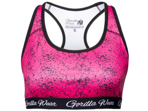 Gorilla Wear Hanna Sport Bra – Fekete/rózsaszín