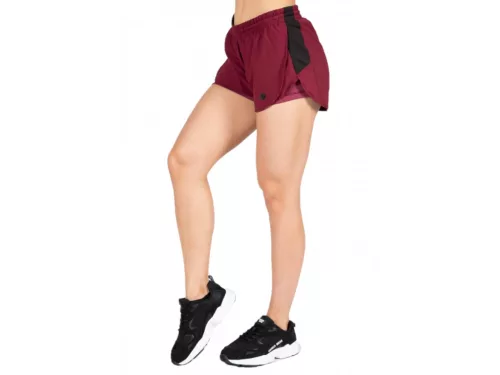 Gorilla Wear Salina 2-in-1 Shorts – Bordó piros