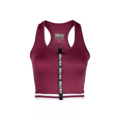 Gorilla Wear Mesa Zip Front Crop Top – Bordó piros
