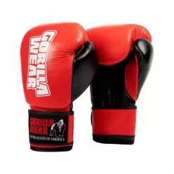 Gorilla Wear Ashton Pro Boxing Gloves – Piros/fekete