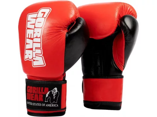 Gorilla Wear Ashton Pro Boxing Gloves – Piros/fekete