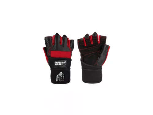 Gorilla Wear Dallas Wrist Wrap Gloves – Fekete/piros