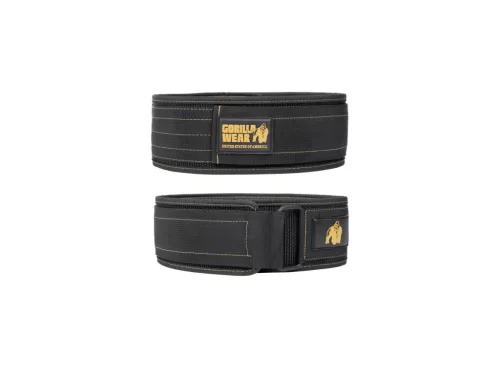 Gorilla Wear 4 Inch Nylon Lifting Belt – Fekete/arany