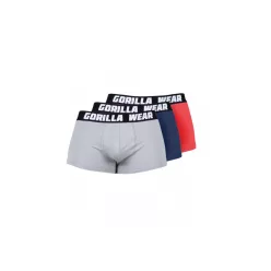   Gorilla Wear Boxershorts 3-pack – Szürke/tengerészkék/piros