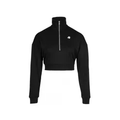 Gorilla Wear Ocala Cropped Half-zip Sweatshirt – Fekete