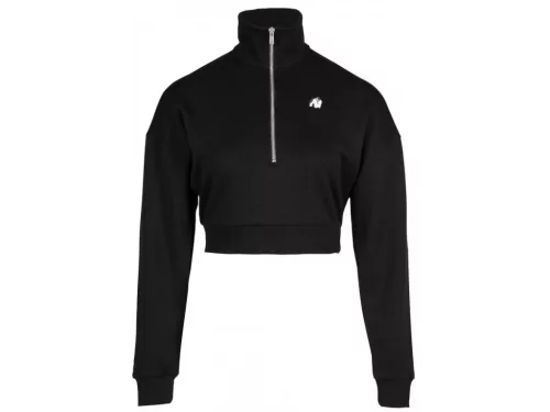 Gorilla Wear Ocala Cropped Half-zip Sweatshirt – Fekete