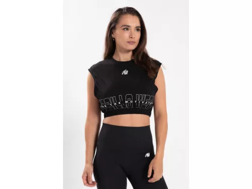 Gorilla Wear Albion Tulméretezett Rövid Felső – Fekete