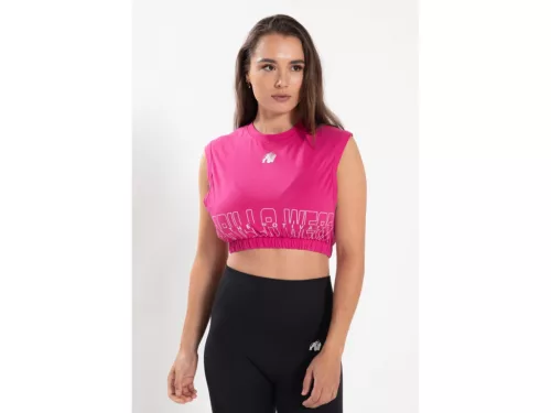 Gorilla Wear Albion Tulméretezett Rövid Felső – Rózsaszín