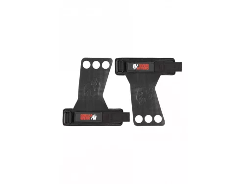 Gorilla Wear 3-hole Carbon Lifting Grips – Fekete