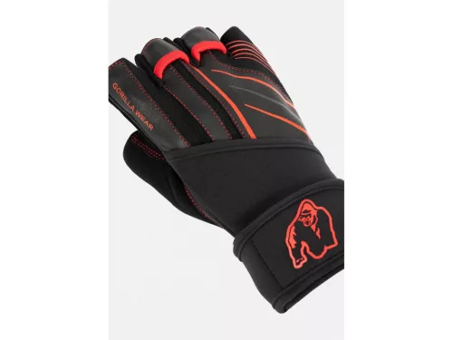 Gorilla Wear Dallas Csuklószorítós Kesztyű 2.0 – Fekete/piros