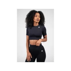   Gorilla Wear Whitney Seamless Varrásmentes Rövid Felső – Fekete