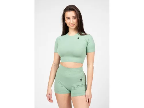 Gorilla Wear Whitney Seamless Varrásmentes Rövid Felső – Zöld