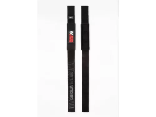Gorilla Wear Padded Silicone Lifting Straps – Black – Fekete