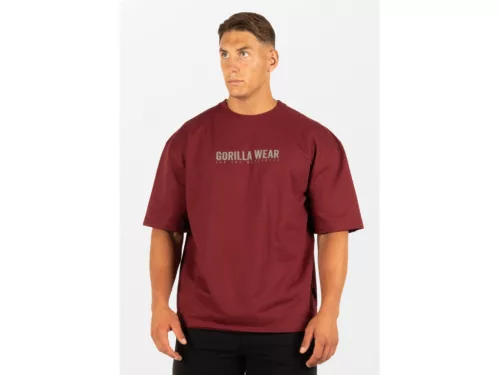 Gorilla Wear Callaway Oversized Póló – Bordó vörös
