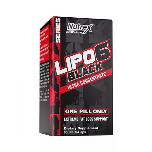 Nutrex Lipo-6 Black Ultra Concentrated EU Ultrakoncentrált Zsírégető Formula 60 Kapszula