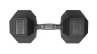 S-Sport Hatszögletű gumis kézisúlyzó, 20 kg