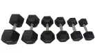 S-Sport Hatszögletű gumis kézisúlyzó, 20 kg
