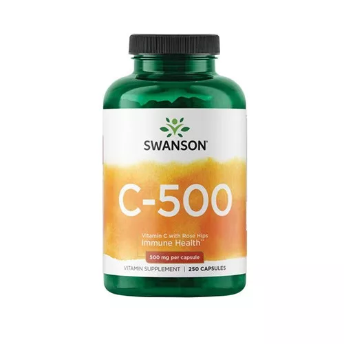 Swanson Vitamin C With Rose Hips 500 mg 250 Kapszula
