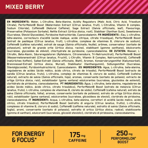 Optimum Nutrition Gold Standard Pre-Workout Shot 60 ml