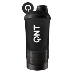 QNT Plastic Shaker (600ml + 350ml) Black Smoke 950 ml