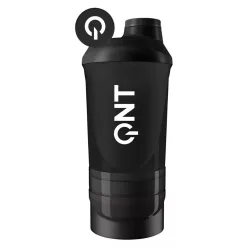 QNT Plastic Shaker (600ml + 350ml) Black Smoke 950 ml