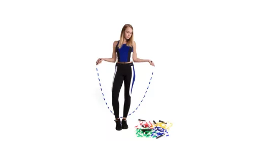 Vinex Ugrálókötél, gyöngyös, Piros/Fehér, 300 cm
