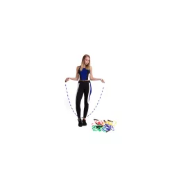 Vinex Ugrálókötél, gyöngyös, Piros/Fehér 240 cm