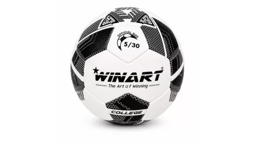 Winart Műbőr focilabda, 5-s méret WINART COLLEGE WHITE/BLACK