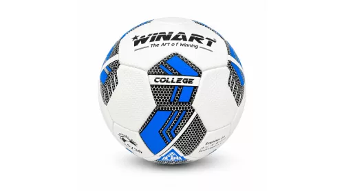 Winart Műbőr focilabda, 5-s méret WINART COLLEGE WHITE/BLUE