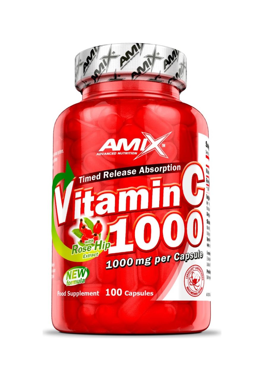 AMIX - VITAMIN C 1000 WITH ROSE HIPS - 100 KAPSZULA