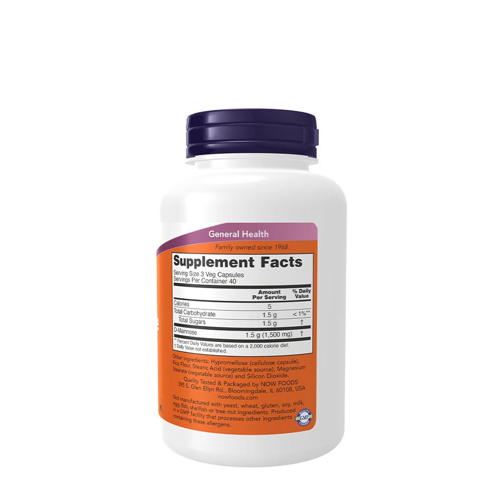 NOW - D-MANNÓZ 500 MG - 120 KAPSZULA NOW - D-MANNÓZ 500 MG - 120 KAPSZULA