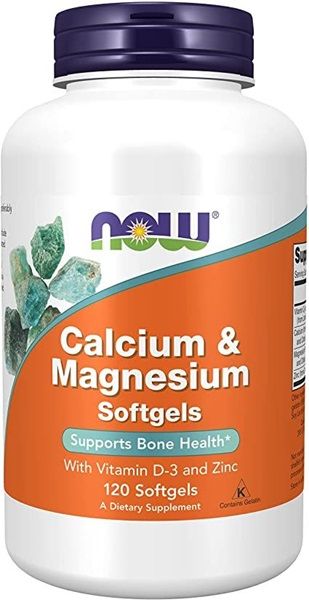 NOW - CALCIUM & MAGNESIUM - WITH VITAMIN D-3 AND ZINC - 120 KAPSZULA