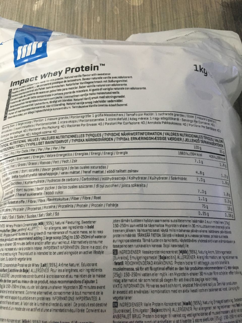 MYPROTEIN - IMPACT WHEY PROTEIN - 1000 G