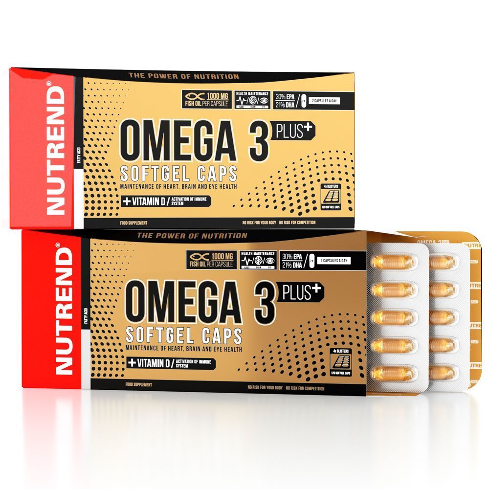 NUTREND - OMEGA 3 PLUS SOFTGEL CAPS - 120 KAPSZULA