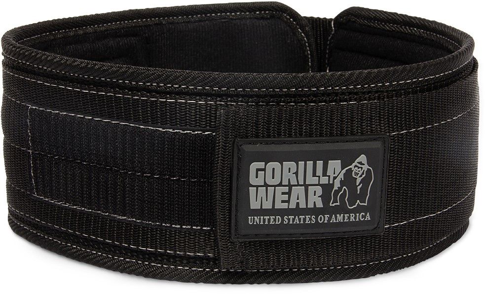 GORILLA WEAR - 4 INCH NYLON LIFTING BELT - SÚLYEMELŐ ÖV - FEKETE