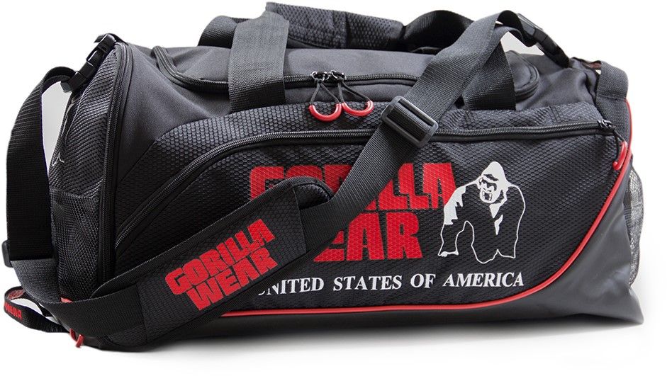 GORILLA WEAR - JEROME GYM BAG - EDZŐ TÁSKA - FEKETE/PIROS