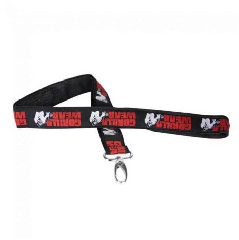 GORILLA WEAR - LANYARD - KULCSTARTÓ - FEKETE/PIROS