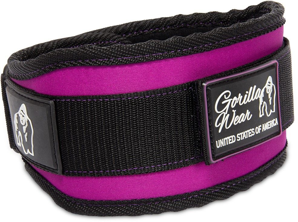 GORILLA WEAR - 4 INCH WOMEN'S LIFTING BELT - NŐI SÚLYEMELŐ ÖV - LILA/FEKETE